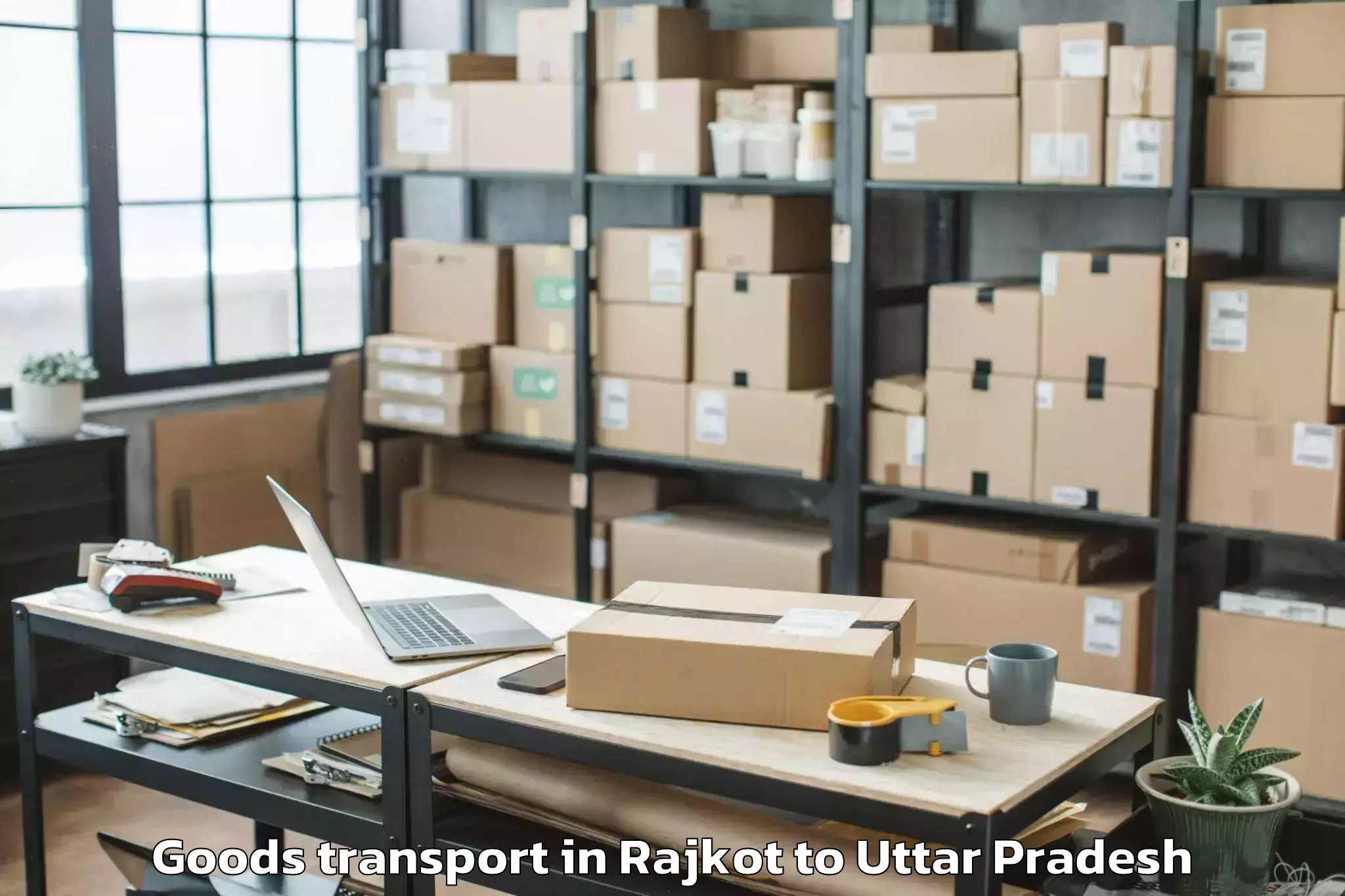 Hassle-Free Rajkot to Bikapur Goods Transport